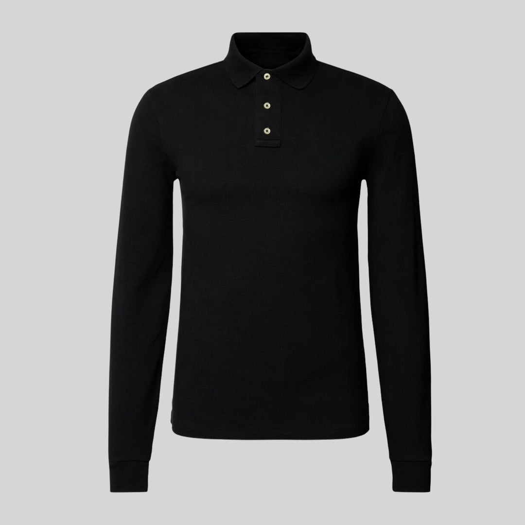 Friedrich™ | Męska Codzienna Koszulka Polo z Długim Rękawem